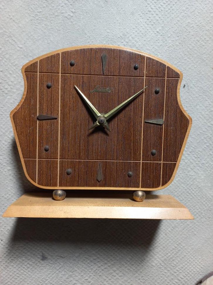 Vintage Houten Tafelklok, Antiek en Kunst, Antiek | Klokken, Ophalen of Verzenden