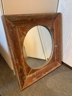 Houten Spiegel - Landelijke Stijl - 60x50cm, Ophalen of Verzenden, Zo goed als nieuw, Minder dan 100 cm, Rechthoekig