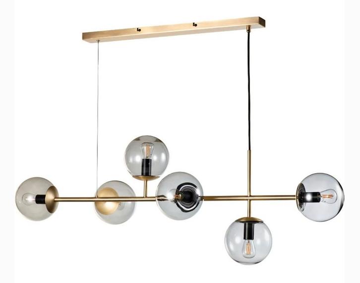 Orb Horizontale Hanglamp met Vertakking, Huis en Inrichting, Lampen | Hanglampen, Nieuw, 50 tot 75 cm, Glas, Ophalen of Verzenden