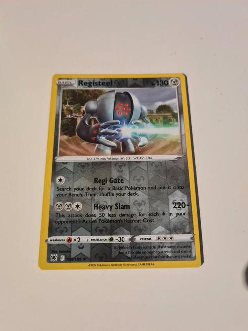 Registeel Reverse Holo 108/189, Hobby en Vrije tijd, Verzamelkaartspellen | Pokémon, Zo goed als nieuw, Losse kaart, Ophalen of Verzenden