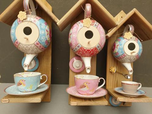 laatste stuks  pip studio  theepot  vogelhuis, Huis en Inrichting, Keuken | Servies, Zo goed als nieuw, Overige stijlen, Ophalen of Verzenden