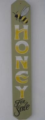 Groot houten reclamebord / honing / imker / bijen / Honey, Ophalen of Verzenden, Nieuw, Reclamebord