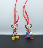 Disney Mickey en Minnie Mouse set kerst ornamenten ornament, Ophalen of Verzenden, Mickey Mouse, Nieuw