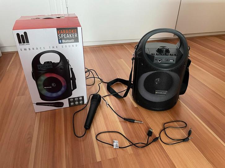 Roseland Karaoke Speaker met Microfoon - Nieuwstaat!, Audio, Tv en Foto, Luidsprekers, Zo goed als nieuw, Overige typen, Minder dan 60 watt
