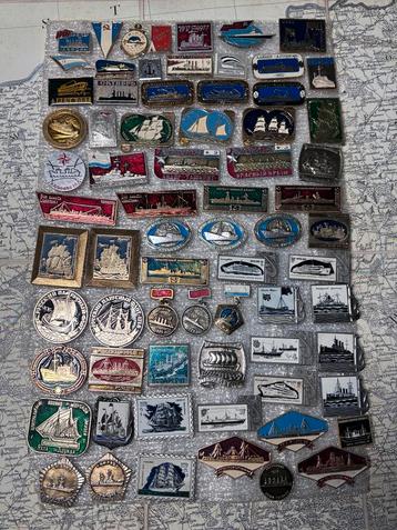 Collectie van 70 Sovjet-era pin badges – Schepen, Marine beschikbaar voor biedingen