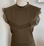 K Design mosgroene jurk maat 42[v], Maat 42/44 (L), Ophalen of Verzenden, Zo goed als nieuw, Knielengte