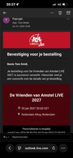 Vrienden van Amstel 3 tickets + parkeerticket, Drie personen of meer