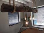 Boomstam lamp, Huis en Inrichting, Lampen | Hanglampen, Ophalen, Zo goed als nieuw, Hout, 75 cm of meer