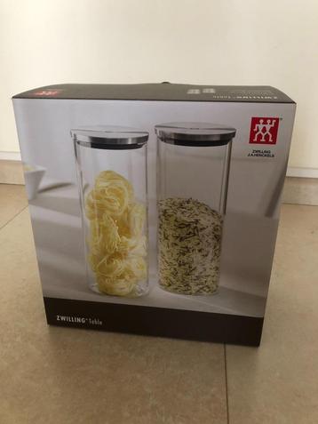 Zwilling table - 2x 1,4L glazen voorraadpotten met deksel beschikbaar voor biedingen