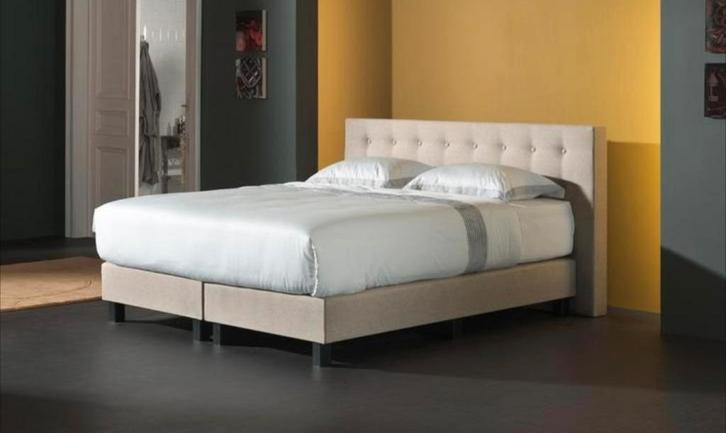 Swiss Sense Boxspring tweepersoonsbed, Huis en Inrichting, Slaapkamer | Boxsprings, Gebruikt, 180 cm, Tweepersoons, Grijs, Ophalen