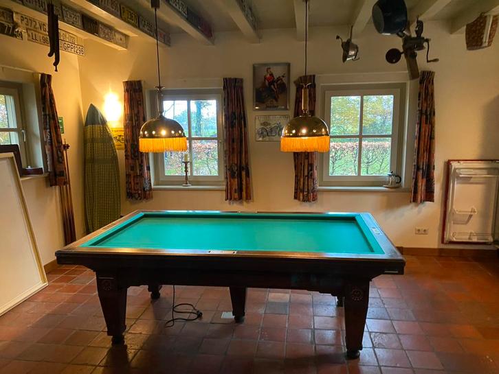 Leuk hobbie biljart 2x1 meter met verwarming en lampen., Sport en Fitness, Biljarten en Poolen, Biljarttafel, Ophalen of Verzenden