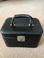 Beautycase zwart jaren 80, Sieraden, Tassen en Uiterlijk, Ophalen of Verzenden, Gebruikt, Zwart