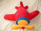 MIK VLIEGTUIG KNUFFEL VELOURS  ROOD/BLAUW MET GELE NEUS EN P, Verzenden, Nieuw, Overige typen