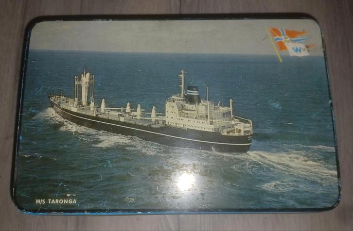 Wilh. Wilhelmsen Oslo Noorwegen maritiem kerst blik, Verzamelen, Scheepvaart, Gebruikt, Ophalen of Verzenden