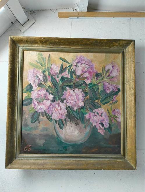 Dirk Verél bloemstilleven olieverf op doek 1943, Antiek en Kunst, Kunst | Schilderijen | Klassiek, Ophalen of Verzenden