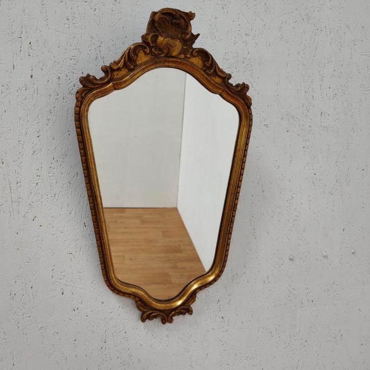 Vintage Hollywood Regency Barok Rococo Spiegel kuifspiegel 5, Huis en Inrichting, Woonaccessoires | Spiegels, Gebruikt, Ophalen of Verzenden