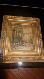 M. Ras - Hollands Landschap met Lijst, Antiek en Kunst, Kunst | Schilderijen | Klassiek, Ophalen