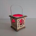 Houten kerst lantaarn lantaarntje Waxinelichtje Ertsgebergte, Diversen, Ophalen of Verzenden, Zo goed als nieuw