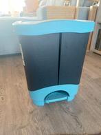 Dubbele prullenbak, scheidingshulpje., Huis en Inrichting, Woonaccessoires | Prullenbakken, Ophalen, Kunststof, Met pedaal, Minder dan 50 cm