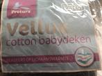 Babydeken merk Pretura - Vellux grijs, Kinderen en Baby's, Ophalen of Verzenden, Gebruikt, 100 cm of meer, Deken