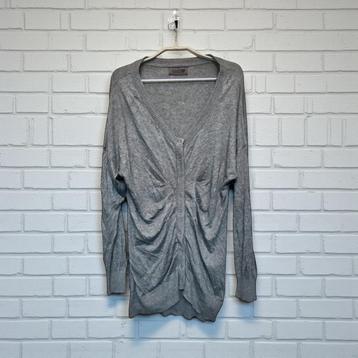 Nümph Vest Maat L Grijs Lang V-hals Gebreid Gedrapeerd beschikbaar voor biedingen