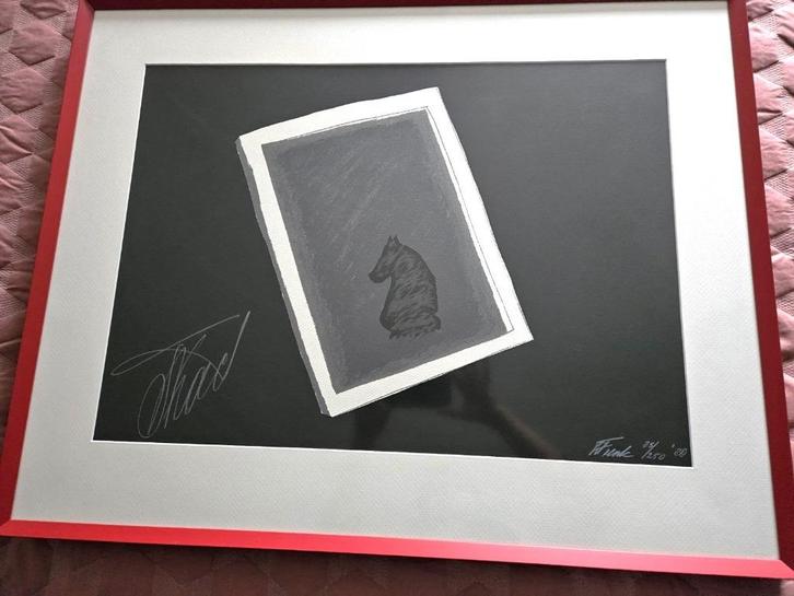 SCHAKEN - Unieke zeefdruk,  gesigneerd door Gari Kasparov, Antiek en Kunst, Kunst | Litho's en Zeefdrukken, Ophalen