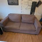 Bruine tweezitsbank gratis op te halen, Ophalen, Gebruikt, 150 tot 200 cm, Tweepersoons