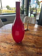 Rode vaas (50 cm hoog) van het merk Leonardo, 50 tot 75 cm, Ophalen of Verzenden, Rood, Glas