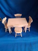 SALE keuken eethoek tafel + 4 stoelen blank poppenhuis 1:12, Poppenhuis, Norfolk House, Sterling Close, Loddon Industrial Estate