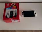 Nintendo Switch (OLED model) Wit ALS NIEUW, Ophalen of Verzenden, Zo goed als nieuw, Met 2 controllers, Switch OLED