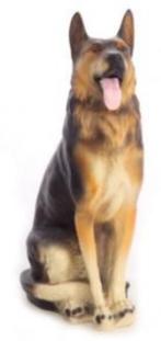 polyester beeld / herdershond, Ophalen, Nieuw, Kunststof, Dierenbeeld