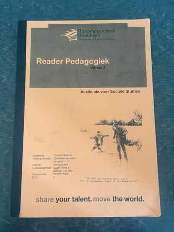 Reader Pedagogiek beschikbaar voor biedingen