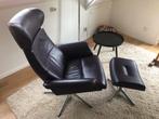 Mooie stoel, eigen merk  Hulshoff relax fauteuil met hocker., Huis en Inrichting, Fauteuils, Gebruikt, Minder dan 75 cm, Design