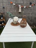 Metalen tuintafel beige, Ophalen, Zo goed als nieuw