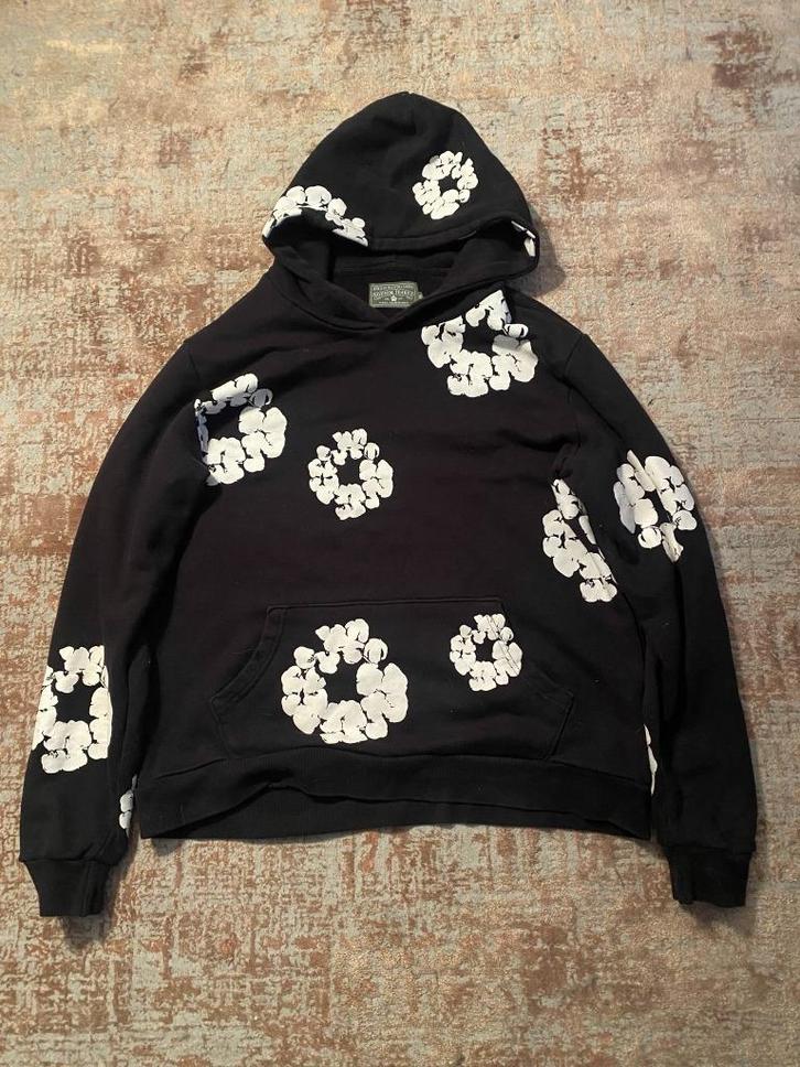 Denim Tears hoodie maat M, Kleding | Heren, Truien en Vesten, Gedragen, Maat 48/50 (M), Zwart, Ophalen of Verzenden