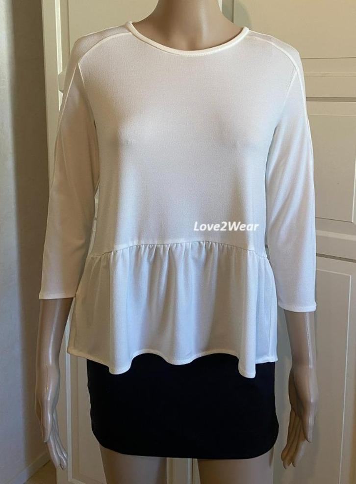 Peplum top Mango, Kleding | Dames, Tops, Zo goed als nieuw, Maat 34 (XS) of kleiner, Wit, Ophalen of Verzenden