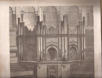 London. Het Händel-orgel in de Albert-Hall 1871 beschikbaar voor biedingen