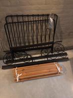 IKEA Minnen meegroeibed incl. lattenbodem, Huis en Inrichting, Ophalen, 90 cm, Eenpersoons, Zwart