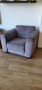 Fauteuil woonkamer stoel grijs, Huis en Inrichting, Fauteuils, Ophalen, Gebruikt, Stof