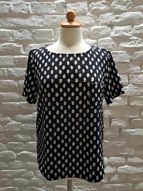 Top mango maat 38, Kleding | Dames, Tops, Zo goed als nieuw, Maat 38/40 (M), Zwart, Korte mouw, Verzenden