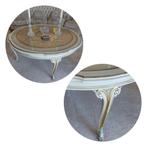 salontafel met glasplaat, Ophalen, Gebruikt, Elegant & brocante, Rond