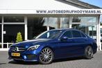 Mercedes-Benz C-klasse 180 Automaat AMG Panoramadak 19" Mult, Automaat, 65 €/maand, Met garantie (alle), Blauw