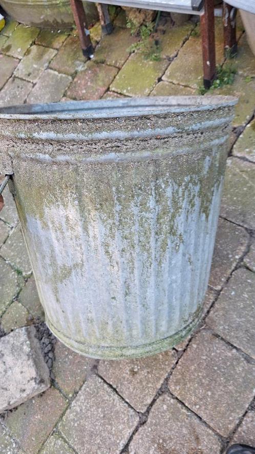 2 zinken bakken, Tuin en Terras, Bloembakken en Plantenbakken, Zo goed als nieuw, Tuin, Minder dan 60 cm, Rond, Ophalen of Verzenden