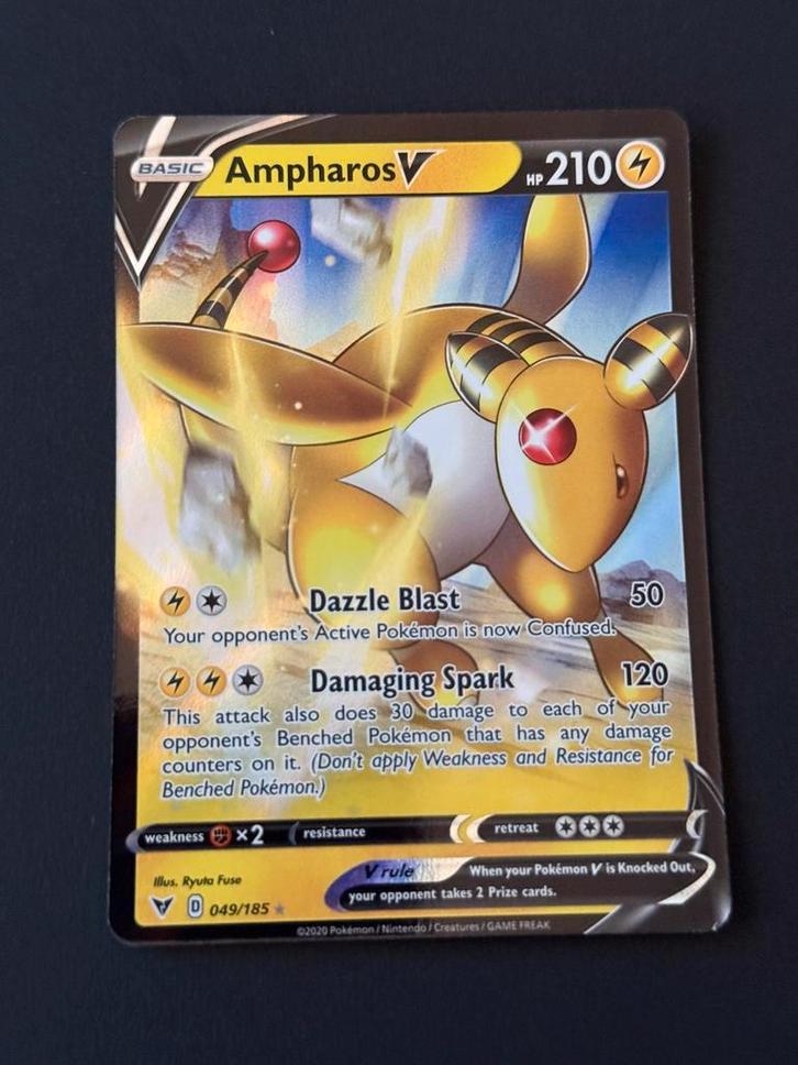 Vivid Voltage 049/185 Ampharos V, Hobby en Vrije tijd, Verzamelkaartspellen | Pokémon, Nieuw, Losse kaart, Ophalen of Verzenden