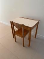Vintage Schoolbankje met Stoeltje, Ophalen, Gebruikt, Tafel(s) en Stoel(en)