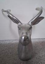 Metalen hert met gewei (wanddecoratie), Ophalen of Verzenden, Zo goed als nieuw