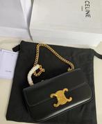 Elegante zwarte Celine tas met gouden ketting, Ophalen of Verzenden, Nieuw, Zwart, Avondtasje