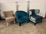 Verschillende Nieuwe Luxe horeca fauteuils velvet SALE, Huis en Inrichting, Fauteuils, Ophalen, Hout, 75 tot 100 cm, Zo goed als nieuw