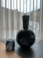 Fidrio nero vaas, Huis en Inrichting, Woonaccessoires | Vazen, Ophalen, Zwart, Minder dan 50 cm, Glas