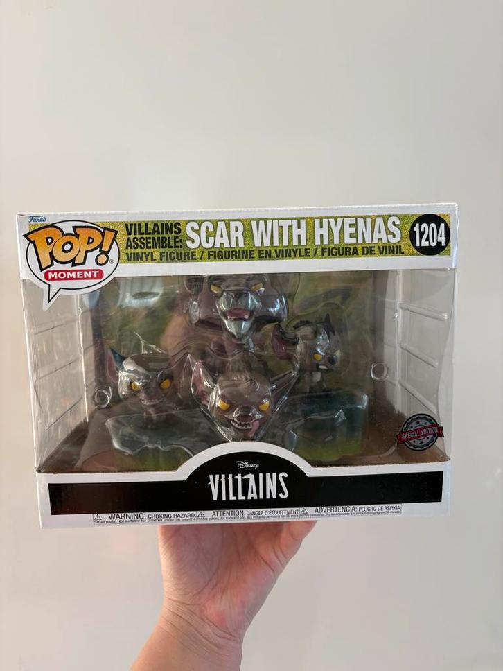 Funko Pop! Disney Villains - Scar with Hyenas #1204, Kinderen en Baby's, Speelgoed | Actiefiguren, Zo goed als nieuw, Ophalen of Verzenden